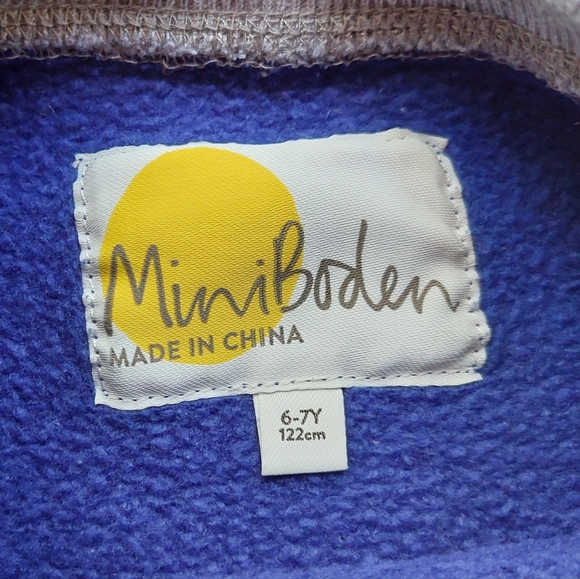 Mini Boden guc stripey sweatshirt 6-7 years - Picture 4 of 16